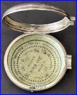1838 J. Holliday Dumfries Chain Drive Sterling Silver Pocket Watch Pair Case