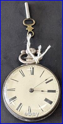 1838 J. Holliday Dumfries Chain Drive Sterling Silver Pocket Watch Pair Case
