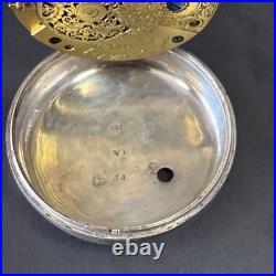1838 J. Holliday Dumfries Chain Drive Sterling Silver Pocket Watch Pair Case
