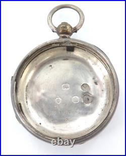 1851 English Sterling Silver Key Wind Open Face Pocket Watch Case