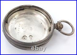 1851 English Sterling Silver Key Wind Open Face Pocket Watch Case