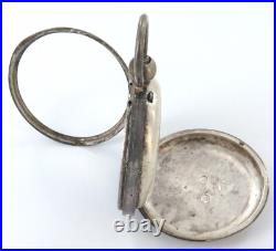 1851 English Sterling Silver Key Wind Open Face Pocket Watch Case