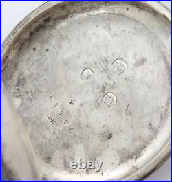 1851 English Sterling Silver Key Wind Open Face Pocket Watch Case