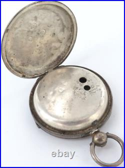 1851 English Sterling Silver Key Wind Open Face Pocket Watch Case