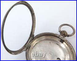 1851 English Sterling Silver Key Wind Open Face Pocket Watch Case