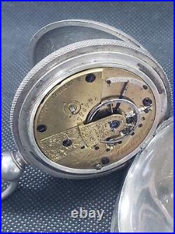 1857 Waltham post civil war 1866 big coin silver case running condition