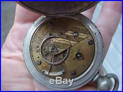 1860 CIVIL War Era American Waltham Ps Bartlett Pocket Watch Silveroid Case