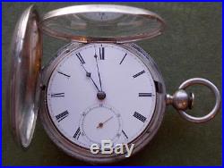 1862 Civil War Era Waltham 18s Hunt Case Key Wind Pocket Watch 1857 WM Ellery 7j