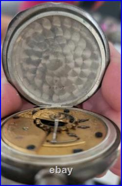 1865 ELGIN CIVIL WAR ERA 18 SIZE BARTLETT COIN SILVER POCKET WATCH Hunter Case