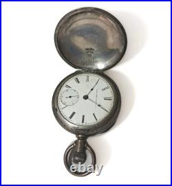 1865 ELGIN CIVIL WAR ERA 18 SIZE BARTLETT COIN SILVER POCKET WATCH Hunter Case