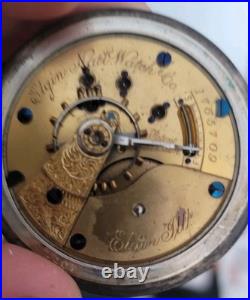 1865 WALTHAM CIVIL WAR ERA 18 SIZE BARTLETT COIN SILVER POCKET WATCH Hunter Case