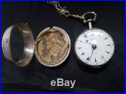 1866 Ottoman Turkish Edward Prior verge fusee Silver Pair Case Pocket Watch