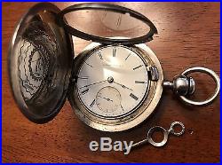 1871 Elgin B. W. Raymond 15j Key Wind Pocket Watch 18s Large 5oz Coin Silver Case