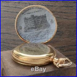 1873 Amn. Watch Co Waltham 720341 8S 15J Victorian Hunters Case 18k Gold Enamel
