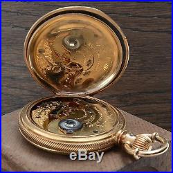 1873 Amn. Watch Co Waltham 720341 8S 15J Victorian Hunters Case 18k Gold Enamel