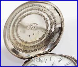 1873 ELGIN COIN SILVER KEYWIND 18 Size Hunting Case Pocket Watch withBoxed Case