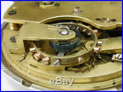 1873 Silver Benjamin Chadwick Chronometer Hunter's Case Needs Detent Spring
