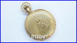 1874 Elgin 10s Keywind Pocket Watch 15J Lady Elgin. 10k GOLD CASE Lion Hallmark