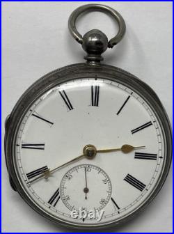1874 London, Sterling Case, Key Wind 16s. Pocket Watch. Running. DW-23