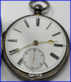 1874 London, Sterling Case, Key Wind 16s. Pocket Watch. Running. DW-23