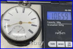1874 London, Sterling Case, Key Wind 16s. Pocket Watch. Running. DW-23
