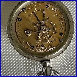 1875 Illinois 18s Model 6 3oz Fahys Coin Silver Raised Horse Case Pocket Watch
