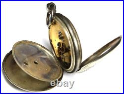 1875 Waltham Crescent Garden 14s 7j Coin Silver Hunter Case Pocket Watch Repair