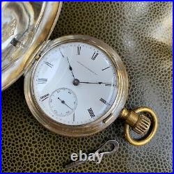 1876 Waltham P. S. Bartlett 18S 11J Key Wind Hunter Case Pocket Watch