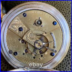 1876 Waltham P. S. Bartlett 18S 11J Key Wind Hunter Case Pocket Watch