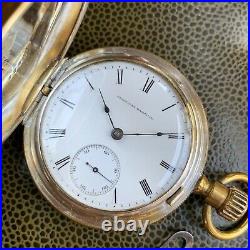 1876 Waltham P. S. Bartlett 18S 11J Key Wind Hunter Case Pocket Watch