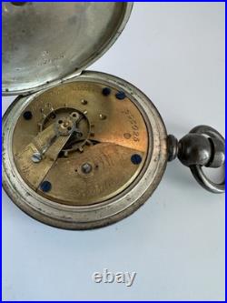 1879 Elgin Key Wind Pocket Watch, Coin Silver Hunter Case, Runs And Stops