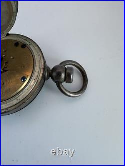 1879 Elgin Key Wind Pocket Watch, Coin Silver Hunter Case, Runs And Stops