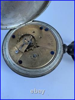 1879 Elgin Key Wind Pocket Watch, Coin Silver Hunter Case, Runs And Stops
