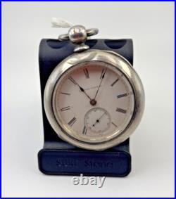 1879 Hampden Springfield Pocket Watch S18 Heavy Coin Silver Case Best Offer