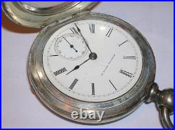 1879 Hampden Springfield Pocket Watch S18 Heavy Coin Silver Case Best Offer
