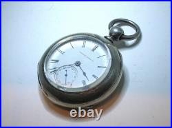 1879 Hampden Springfield Pocket Watch S18 Heavy Coin Silver Case Best Offer