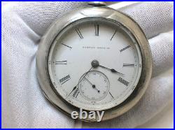 1879 Hampden Springfield Pocket Watch S18 Heavy Coin Silver Case Best Offer