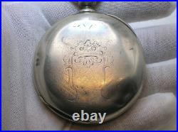 1879 Hampden Springfield Pocket Watch S18 Heavy Coin Silver Case Best Offer