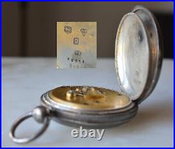 1879 Waltham Home Pocket Watch 14s 7J OF Key Wind Md 1876 UK MARKET Silver CASE