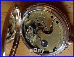 1880 Elgin Pocket Watch, 15 Jewels, Size 16 Dueber 14k Gold Filled Hunter Case