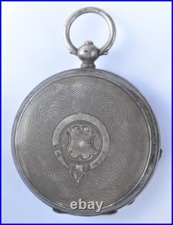 1880s Antique GALLET & Co. Swiss KW POCKET WATCH. 935 Silver Hunter Case REPAIR