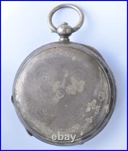 1880s Antique GALLET & Co. Swiss KW POCKET WATCH. 935 Silver Hunter Case REPAIR