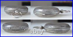 1880s Antique GALLET & Co. Swiss KW POCKET WATCH. 935 Silver Hunter Case REPAIR