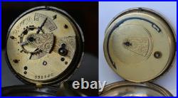 1880s Antique GALLET & Co. Swiss KW POCKET WATCH. 935 Silver Hunter Case REPAIR