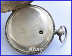 1880s Antique GALLET & Co. Swiss KW POCKET WATCH. 935 Silver Hunter Case REPAIR