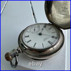 1881 American Waltham Watch Co. A. W. C. Coin Silver Pocket Hunter Case Watch