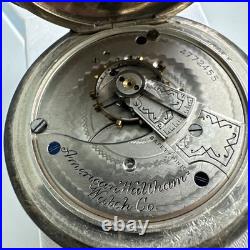 1881 American Waltham Watch Co. A. W. C. Coin Silver Pocket Hunter Case Watch