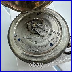 1881 American Waltham Watch Co. A. W. C. Coin Silver Pocket Hunter Case Watch