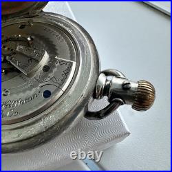 1881 American Waltham Watch Co. A. W. C. Coin Silver Pocket Hunter Case Watch