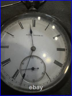 1881 Lancaster Watch Co. Pocket Watch Blauer Coin Silver Case Iowa Dial